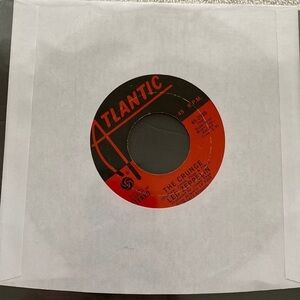 Vintage 45 vinyl record Led Zeppelin The Crunge has converter for playing